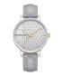 Фото #1 товара Часы BCBGMAXAZRIA Genuine Gray Leather Watch