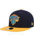 ფოტო #4 პროდუქტის Men's Navy, Gold New York Knicks Midnight 59FIFTY Fitted Hat