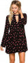 Free People Women's Tegan Printed Mini dress Black Red Size 0