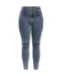 ფოტო #3 პროდუქტის Plus Size Asha Slit Corset Skinny Jean