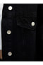 Gömlek Yaka Düz Uzun Kollu Kadın Rodeo Jean Ceket