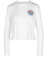 ფოტო #1 პროდუქტის Women's Sun Rays Wavy Days Cropped Hooded T-Shirt