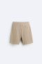 Textured bermuda shorts