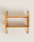 Children’s rattan wall shelving unit