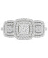 ფოტო #3 პროდუქტის Diamond Triple Halo Cluster Ring (1/2 ct. t.w.) in 10k White Gold