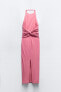 Фото #7 товара Платье с горловиной халтер и открытой спиной ZARA