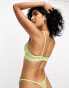 Фото #3 товара Hunkemoller Isabelle demi lace unpadded bra in green