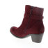 Фото #6 товара Earth Origins Tori Womens Red Suede Zipper Ankle & Booties Boots 6