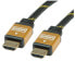 ROLINE GOLD HDMI High Speed Cable with Ethernet - HDMI M-M 10 m - 10 m - HDMI Type A (Standard) - HDMI Type A (Standard) - 1920 x 1080 pixels - Black - Gold