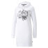 Puma Frozen Flower Long Sleeve Hoodie Dress Womens White Casual 67400502 S - фото #1