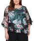 ფოტო #2 პროდუქტის Plus Size Floral-Print Blouse