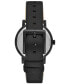Фото #2 товара DKNY women's Soho D Three-Hand Black Leather Strap Watch, 34mm