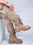 Фото #6 товара Женские замшевые сапоги со шнуром Spicer хаки