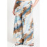 Plus Size Wide Leg Printed Chiffon Pant