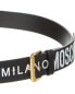 Moschino Printed Leather Belt Men's
