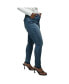 ფოტო #3 პროდუქტის Women's Plus size Curvy Fit High Rise Release Hem Cropped Ankle Jeans