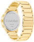 ფოტო #3 პროდუქტის Men's Gold-Tone Stainless Steel Bracelet Watch 44mm