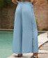 ფოტო #2 პროდუქტის Women's Chambray Tassel Tie Pants