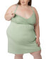 Фото #4 товара Women's Plus Size Lucille Lace Maternity & Nursing Nightgown - With Clip Down Cups