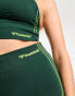 Hummel stretch legging with side panel in dark green