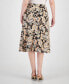 ფოტო #3 პროდუქტის Petite Printed Pull-On Midi Skirt