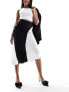 & Other Stories bias cut midi skirt in mono colour block