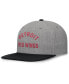 Фото #4 товара Men's Heather Gray Detroit Red Wings Elements Flat Brim Leather Strap back Hat