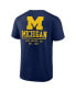 Фото #4 товара Men's Navy Michigan Wolverines Game Day 2-Hit T-shirt