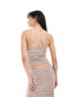 Фото #4 товара ASOS DESIGN fold over bandeau top in multi stripe