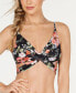 Фото #1 товара Becca by Rebecca Virtue 262521 Women's Floral Bikini Top Swimwear Size L