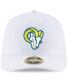 Фото #4 товара Men's White Los Angeles Rams Alternate Logo Omaha Low Profile 59FIFTY Fitted Hat