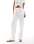 Фото #2 товара Vero Moda Tall tie waist wide leg trouser in white