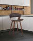 Фото #6 товара Jagger Modern Wood and Faux Leather Counter Height Bar Stool