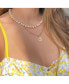 ფოტო #3 პროდუქტის 18K Gold Plated & Freshwater Pearls Amber Rainbow Pearls Necklace