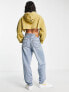 Фото #2 товара Levi's high waisted loose taper jeans in light wash blue