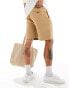 Pull&Bear basic jersey short in tan