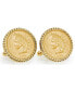 ფოტო #1 პროდუქტის Gold-Layered 1859 First-Year-Of-Issue Indian Head Penny Rope Bezel Coin Cuff Links