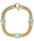 Swiss Blue Topaz Weave Link Bracelet (10-1/2 ct. t.w.) in 14k Gold-Plated Sterling Silver