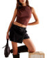 ფოტო #1 პროდუქტის Women's Wynne Cotton Denim Wrap-Front Skirt