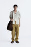 Striped cotton - linen shirt