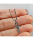 Фото #2 товара Chisel white Bronze Plated Ankh Pendant Ball Chain Necklace