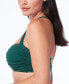 Фото #2 товара Bleu Rod Beattie Shirred Underwire D-Cup Bikini Top Swimwear Green Size 38D