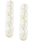 Cultured Freshwater Rice Pearl (5-6mm) C-Hoop Earrings in 14k Gold