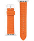 Фото #3 товара Ремешок для часов WITHit оранжевый из натуральной кожи с серебристыми корпусами из нержавеющей стали для Apple Watch 42 мм, 44 мм, 45 мм, Ultra 49 мм