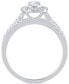 ფოტო #3 პროდუქტის Diamond Oval Halo Bridal Set (1 ct. t.w.) in 14k White or Yellow Gold
