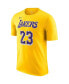 ფოტო #2 პროდუქტის Men's LeBron James Gold Los Angeles Lakers Name and Number T-shirt