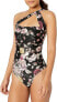 Фото #1 товара RACHEL Rachel Roy 259264 Women's Ruched Shoulder One Piece Swimsuit Size S