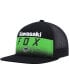 Фото #3 товара Бейсболка Fox большая для мальчиков черного цвета Kawasaki Snapback Hat