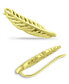 ფოტო #1 პროდუქტის Feather Ear Crawler Earrings in 18k Gold Over Sterling Silver or Sterling Silver