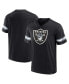 Фото #1 товара Men's Black Las Vegas Raiders Jersey Tackle V-Neck T-shirt